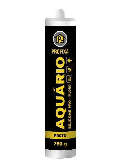 Silicone para Aquário Profixa P1000 - Preto
