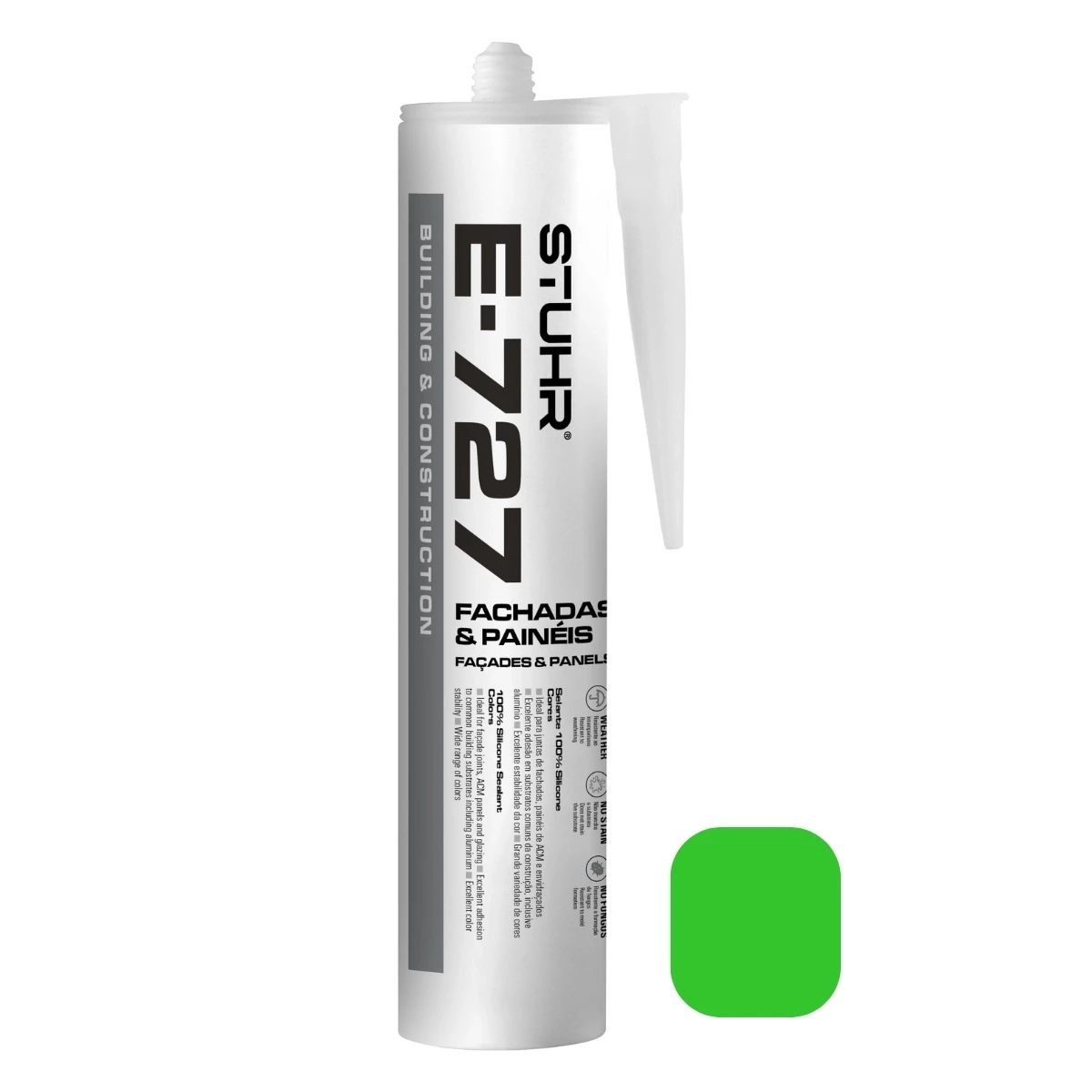 Silicone Neutro Stuhr E-727 Verde