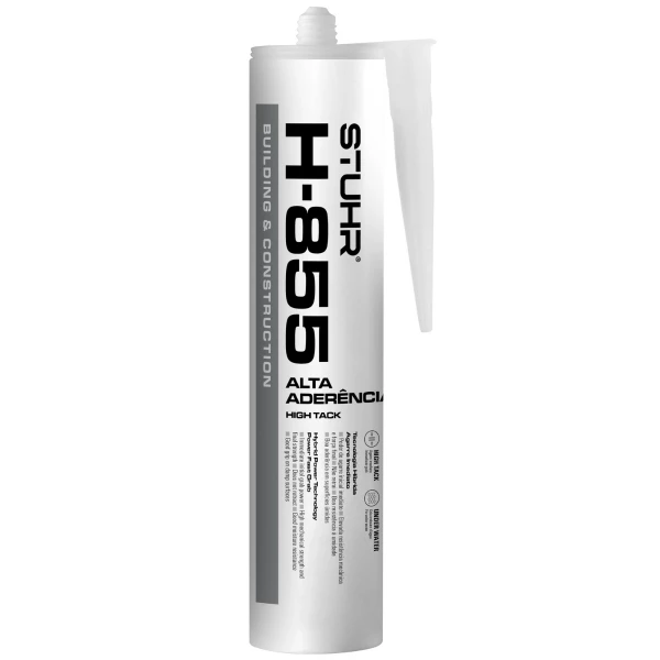 Fixa espelho Stuhr H-855 - Selante Alta Aderência - Fixa Tudo - Branco